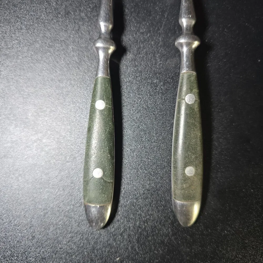 Hampton Silversmiths BISTRO-GREEN 2 Large Spoons Stainless Flatware